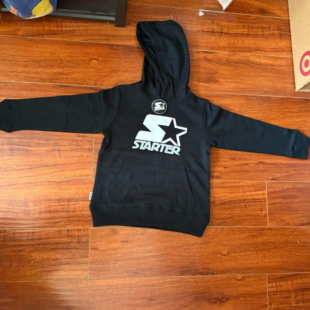 Starter Black Hoodie Boys Pullover Sweatshirt 6-7